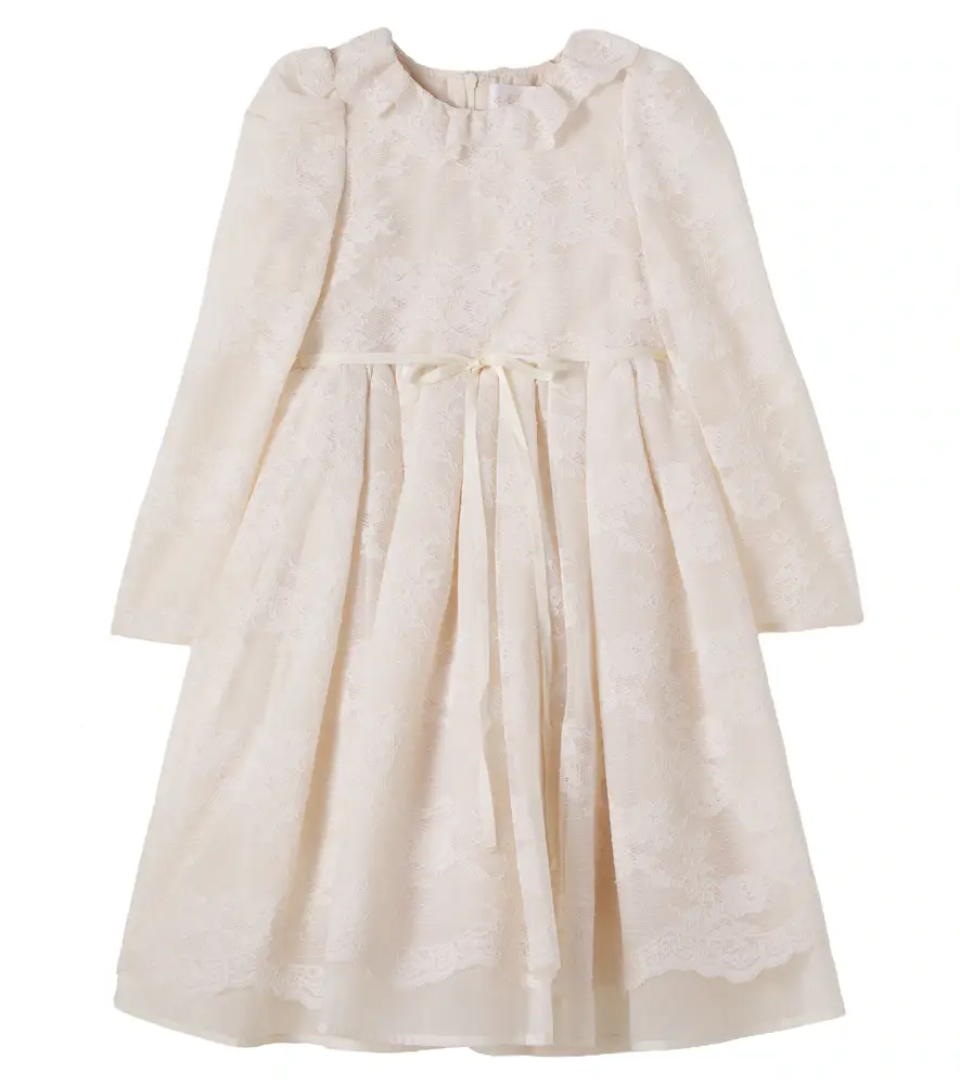Petite Amalie Bow-detail lace and organza dress | Image 1 Petite Amalie Bow-detail lace and organza dress | Image 1
