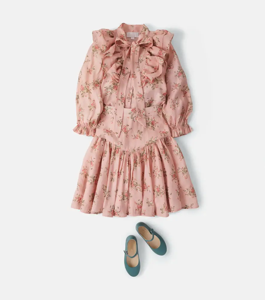 Petite Amalie Floral tie-neck blouse | Thumbnail 2 Petite Amalie Floral tie-neck blouse | Thumbnail 2