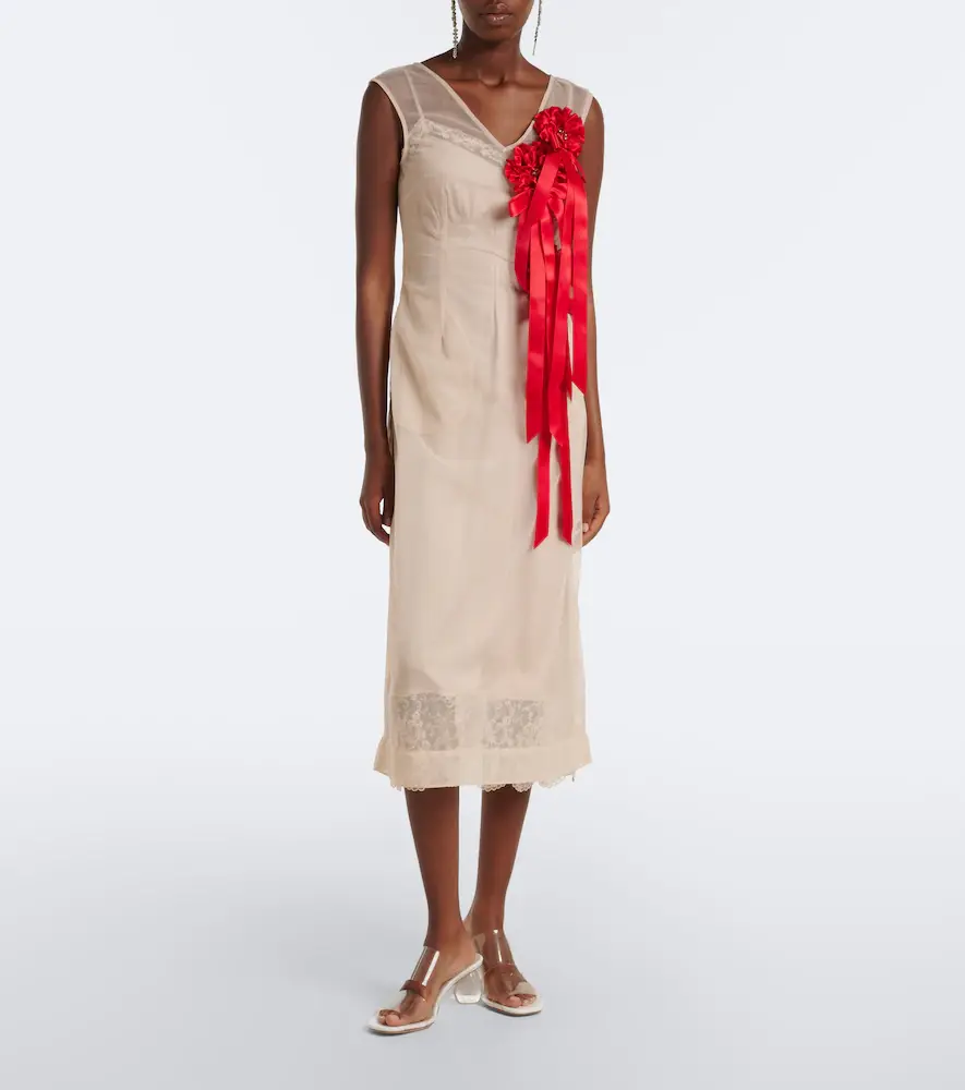 Simone Rocha Embellished floral-appliqué tulle midi dress | Thumbnail 2 Simone Rocha Embellished floral-appliqué tulle midi dress | Thumbnail 2