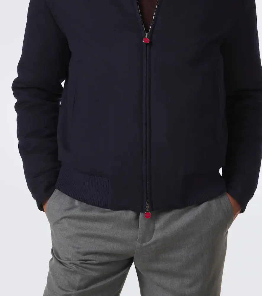 Kiton Wool bomber jacket | Thumbnail 4 Kiton Wool bomber jacket | Thumbnail 4