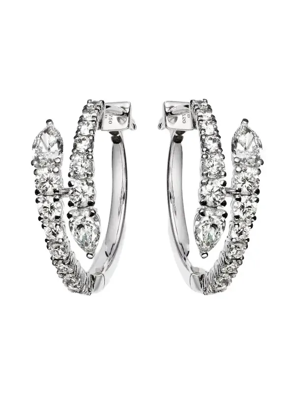 Diamond Twist 18kt white gold earrings with diamonds Diamond Twist 18kt white gold earrings with diamonds