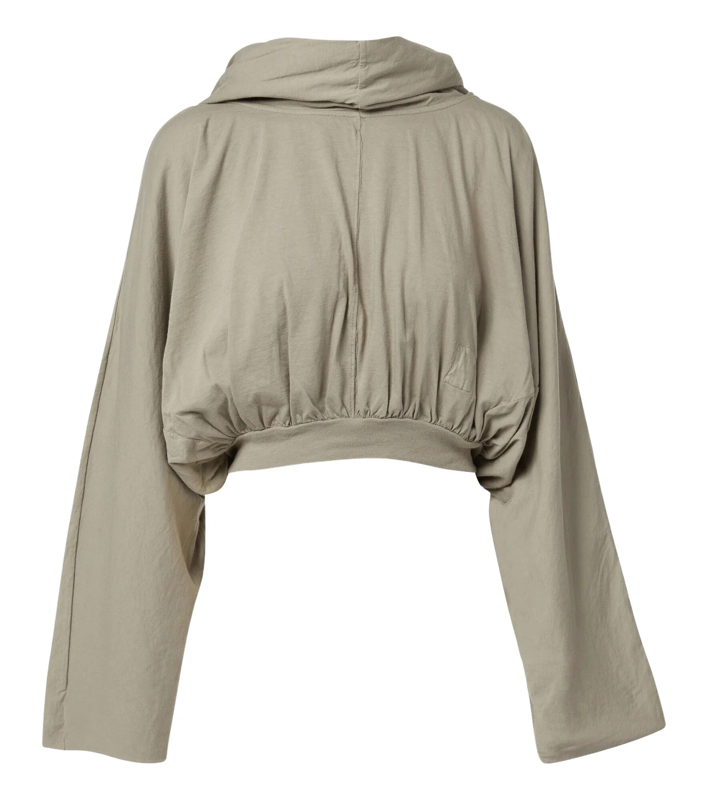 Rick Owens DRKSHDW cropped cotton jersey hoodie
