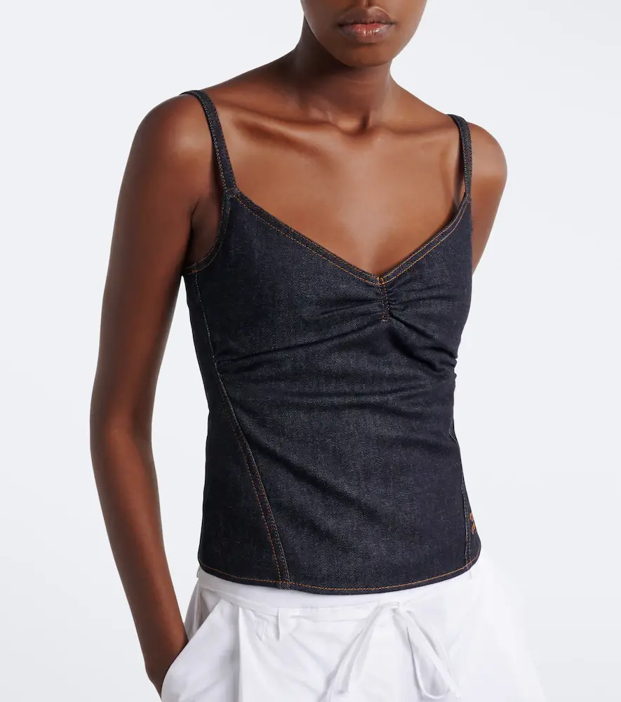 Jacquemus Pina de-Nîmes gathered denim top | Thumbnail 2 Jacquemus Pina de-Nîmes gathered denim top | Thumbnail 2