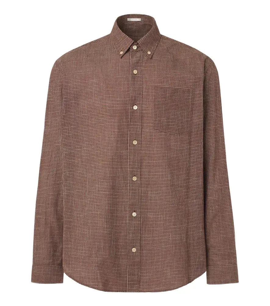 The Row Pompeo checked cotton flannel shirt