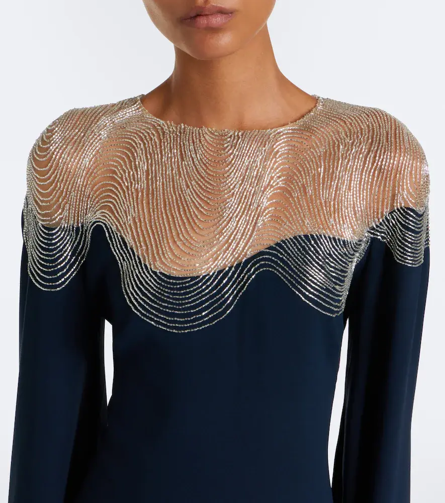 Oscar de la Renta Embellished silk-blend georgette gown | Thumbnail 3 Oscar de la Renta Embellished silk-blend georgette gown | Thumbnail 3