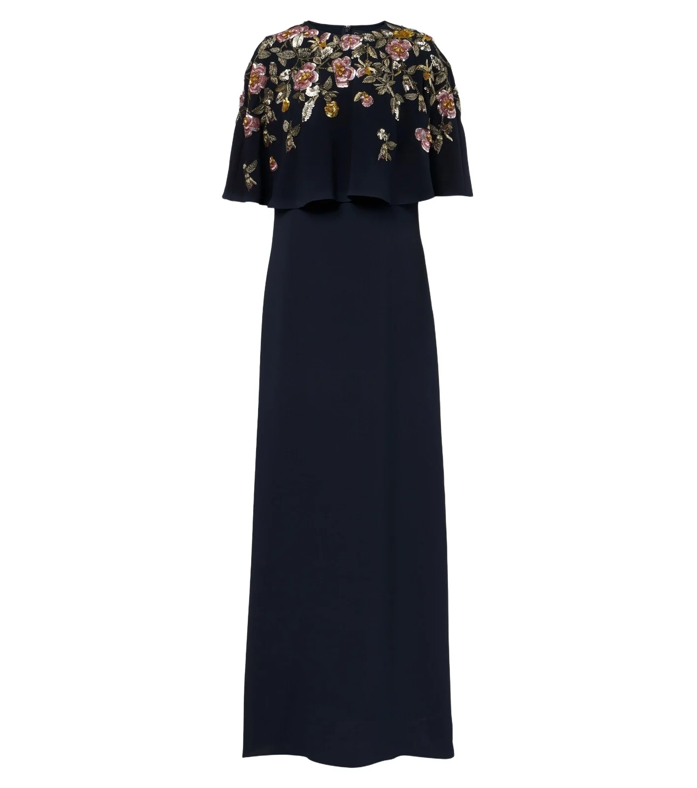 Embellished silk-blend georgette gown