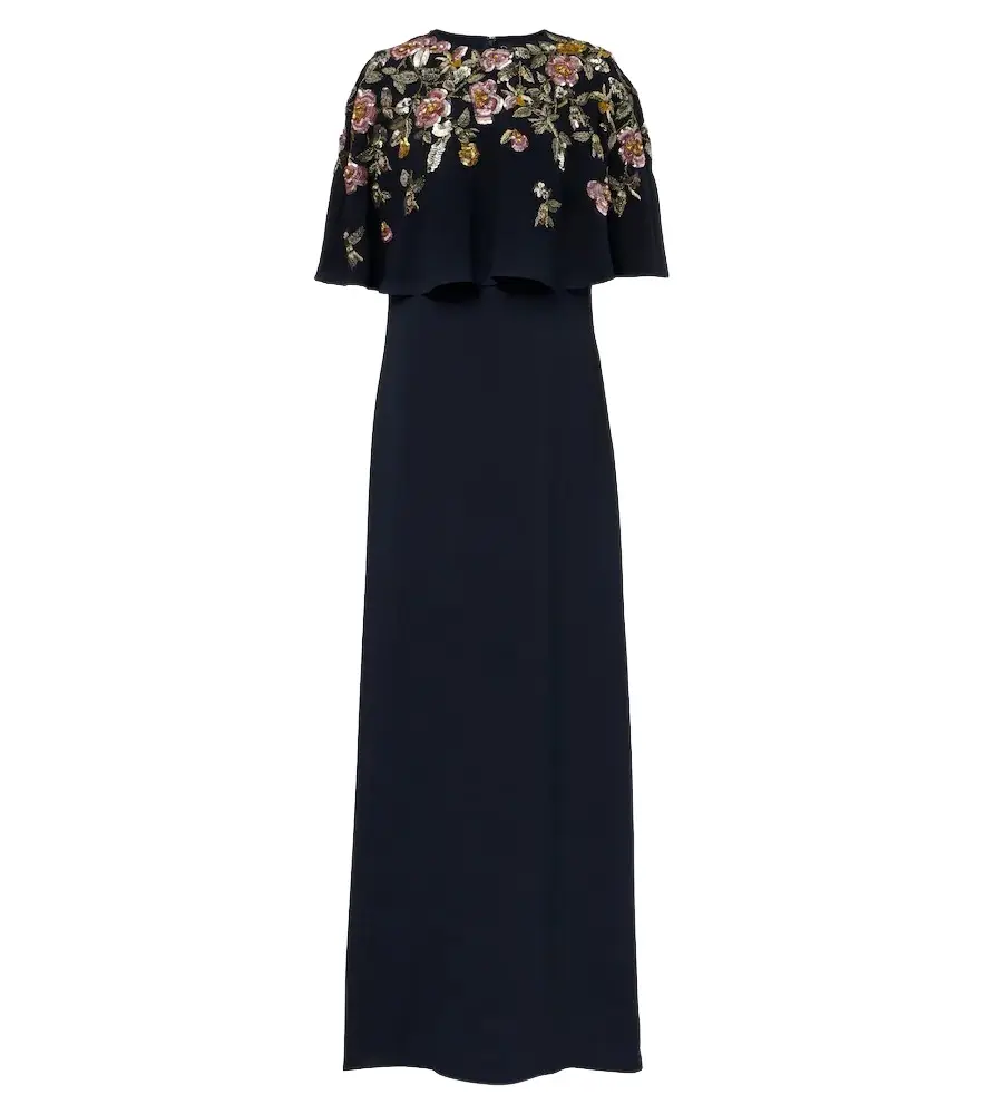 Oscar de la Renta Embellished silk-blend georgette gown | Image 1 Oscar de la Renta Embellished silk-blend georgette gown | Image 1
