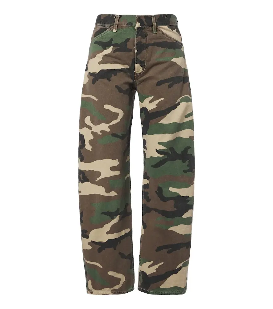 Nili Lotan Tribeca camouflage barrel-leg jeans | Image 1 Nili Lotan Tribeca camouflage barrel-leg jeans | Image 1