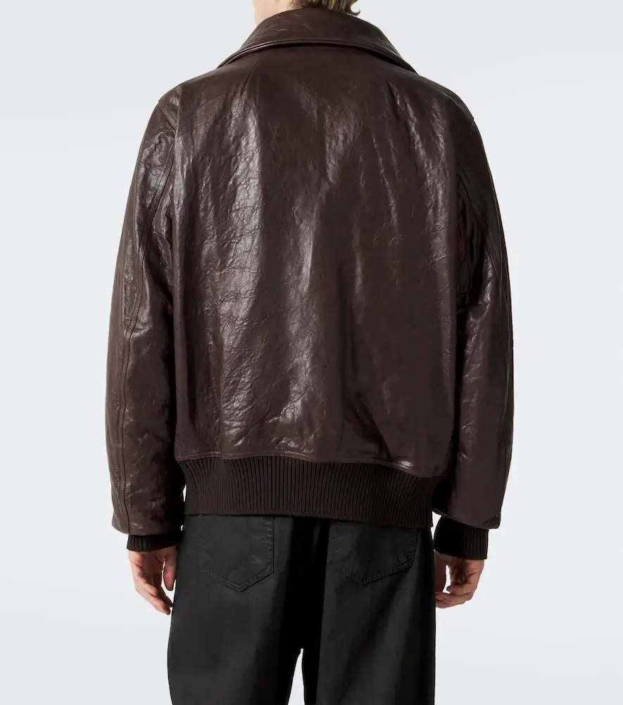 Rick Owens Dracuflight leather blouson jacket | Thumbnail 2 Rick Owens Dracuflight leather blouson jacket | Thumbnail 2