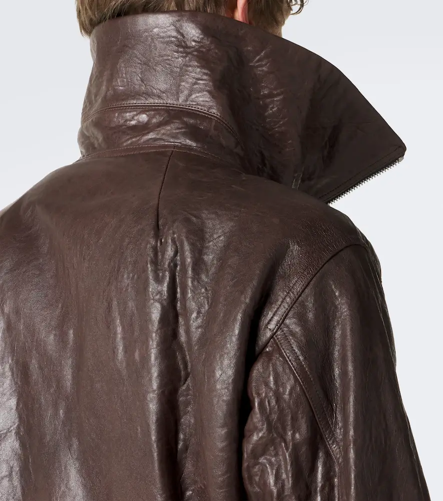 Rick Owens Dracuflight leather blouson jacket | Thumbnail 4 Rick Owens Dracuflight leather blouson jacket | Thumbnail 4