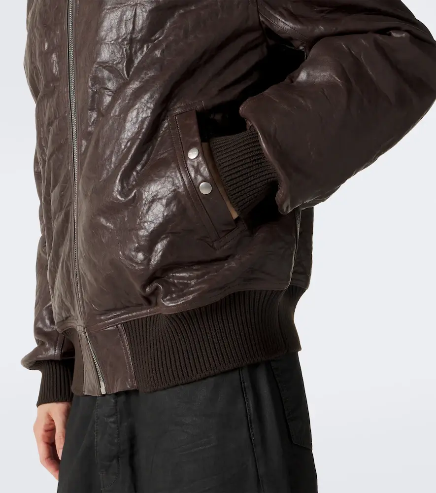 Rick Owens Dracuflight leather blouson jacket | Thumbnail 5 Rick Owens Dracuflight leather blouson jacket | Thumbnail 5