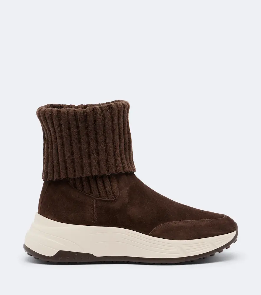 Hogan H669 knitted suede ankle boots | Thumbnail 2