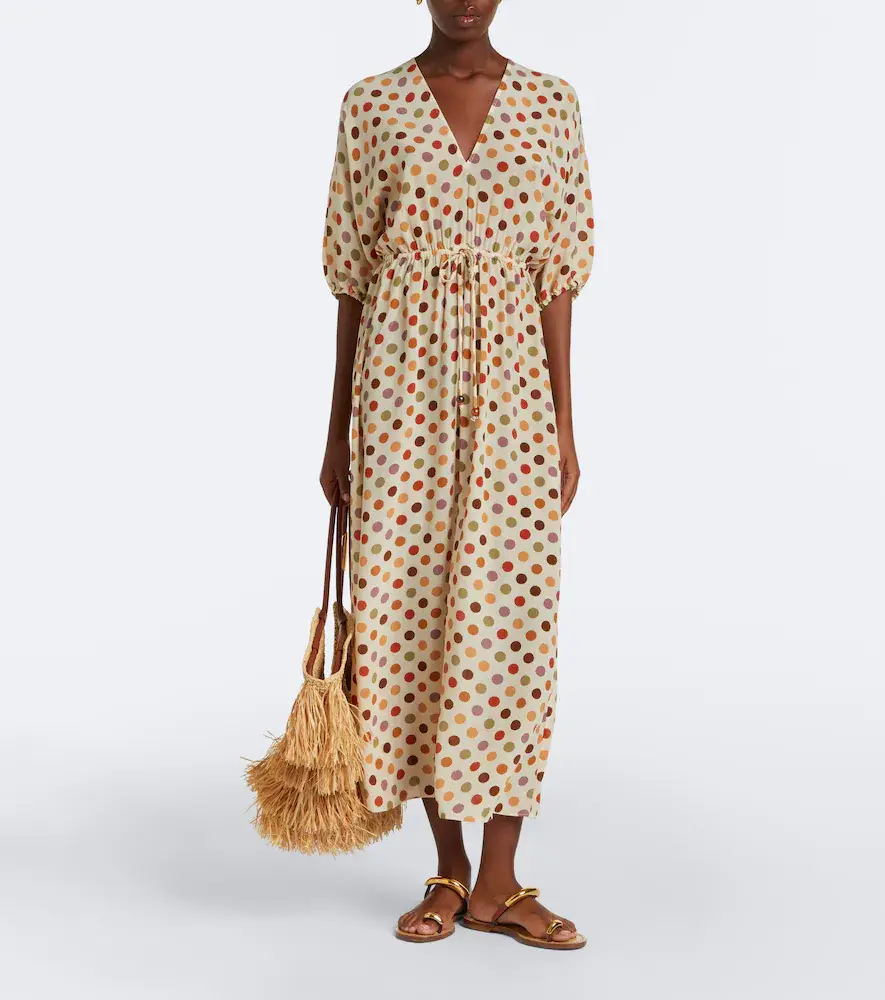 Eres Unexpected polka-dot silk midi dress | Thumbnail 4 Eres Unexpected polka-dot silk midi dress | Thumbnail 4