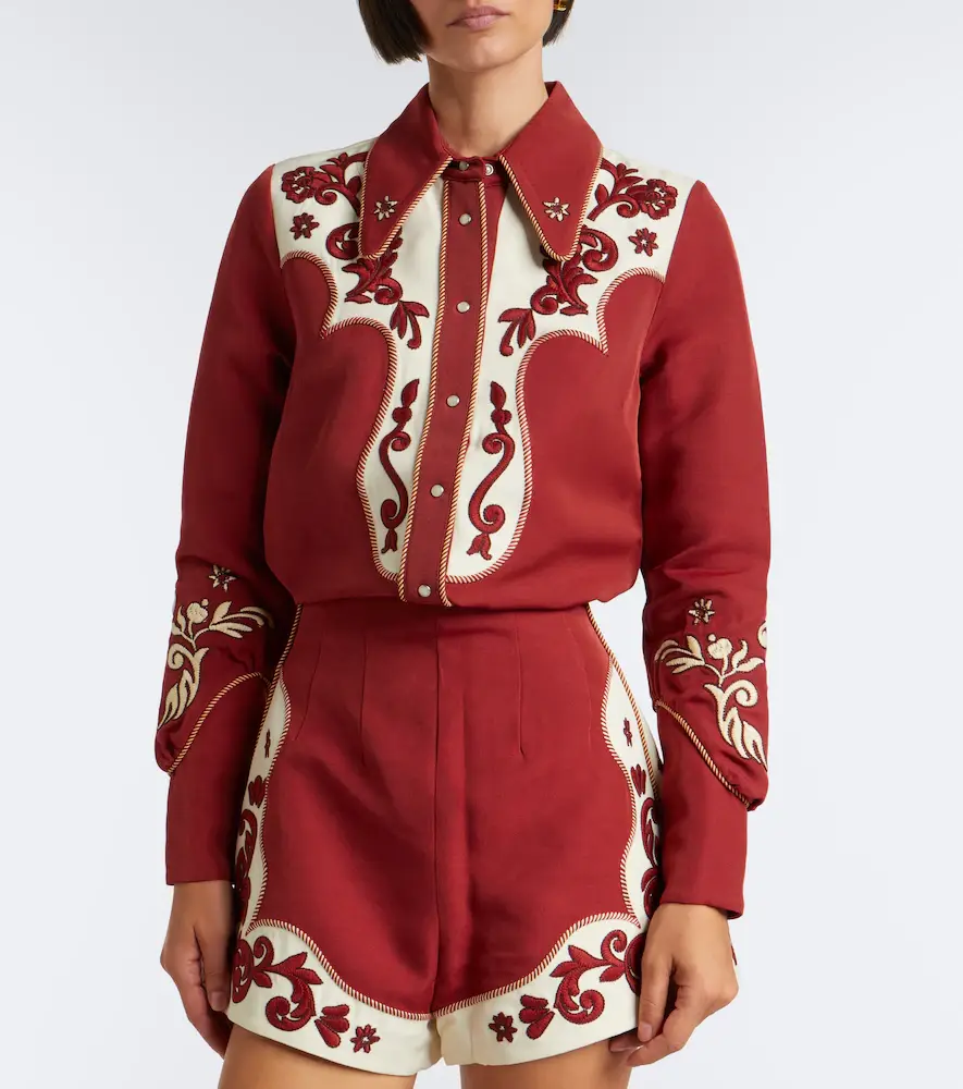 ALÉMAIS Alémais Duke embroidered wool-blend shirt | Thumbnail 3 ALÉMAIS Alémais Duke embroidered wool-blend shirt | Thumbnail 3