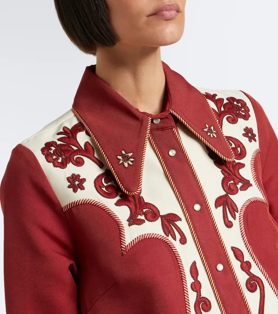 ALÉMAIS Alémais Duke embroidered wool-blend shirt | Thumbnail 5 ALÉMAIS Alémais Duke embroidered wool-blend shirt | Thumbnail 5