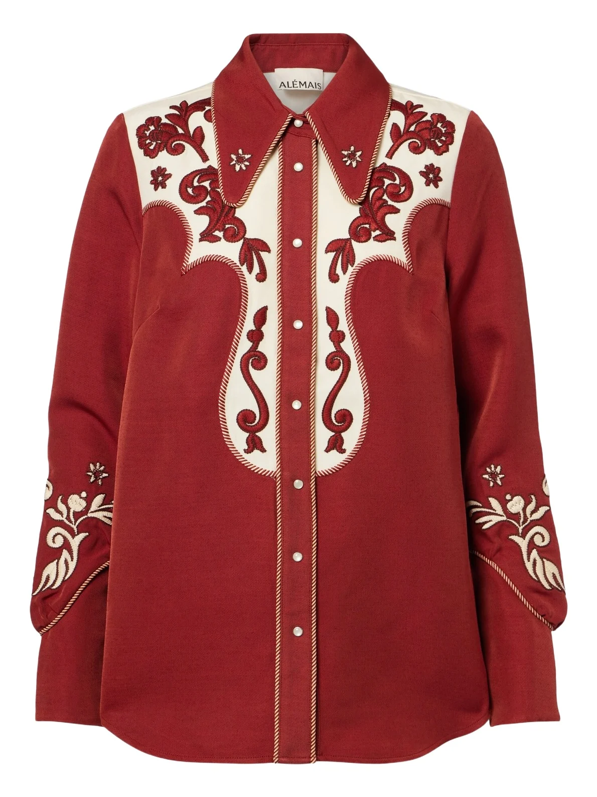 Alémais Duke embroidered wool-blend shirt Alémais Duke embroidered wool-blend shirt