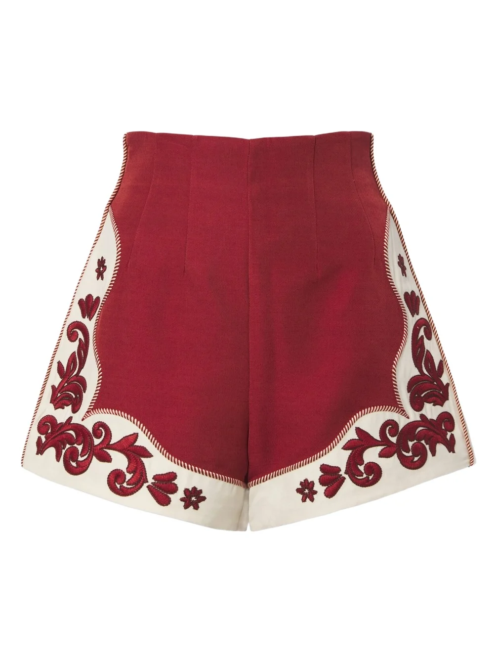 ALÉMAIS Alémais Duke embroidered wool-blend shorts