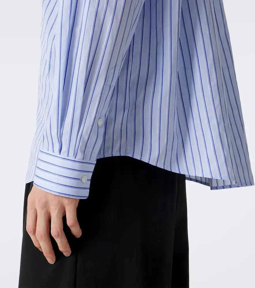 Simone Rocha Embellished striped cotton poplin shirt | Thumbnail 2