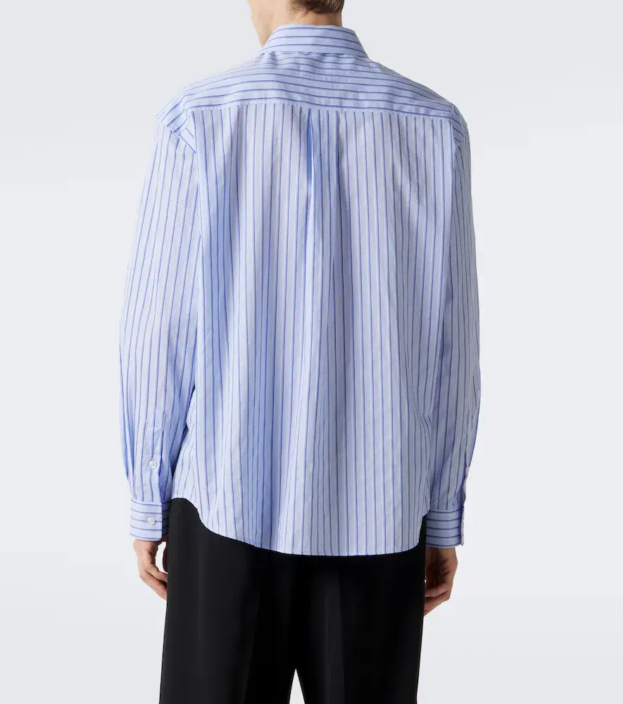 Simone Rocha Embellished striped cotton poplin shirt | Thumbnail 3