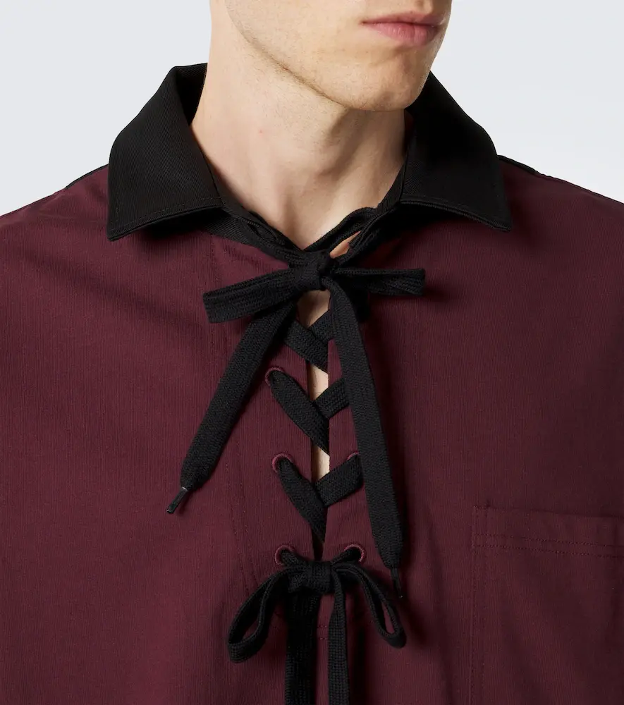 Simone Rocha Lace-up cotton polo shirt | Thumbnail 6 Simone Rocha Lace-up cotton polo shirt | Thumbnail 6