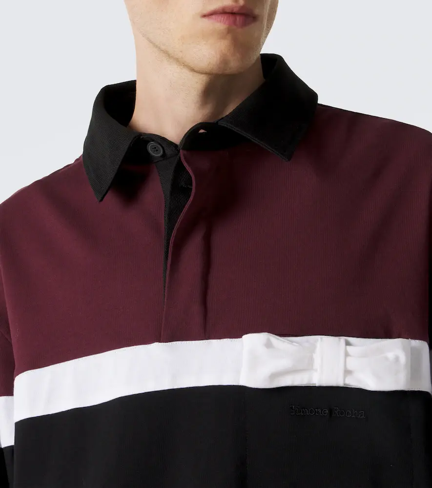 Simone Rocha Bow-detail cotton polo shirt | Thumbnail 6