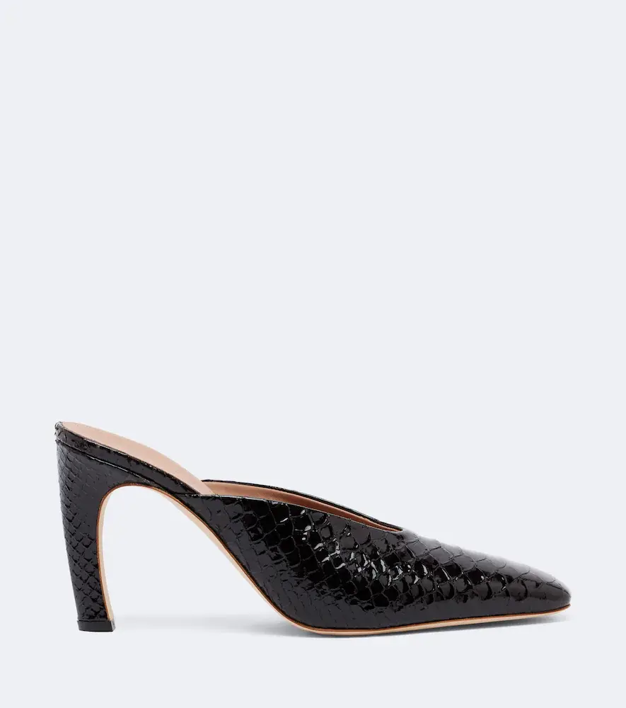 Malone Souliers Rowe croc-effect patent leather mules | Thumbnail 3 Malone Souliers Rowe croc-effect patent leather mules | Thumbnail 3