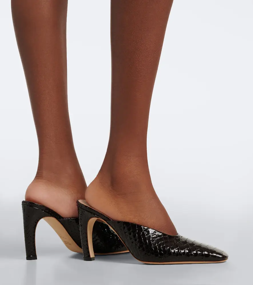Malone Souliers Rowe croc-effect patent leather mules | Thumbnail 5 Malone Souliers Rowe croc-effect patent leather mules | Thumbnail 5