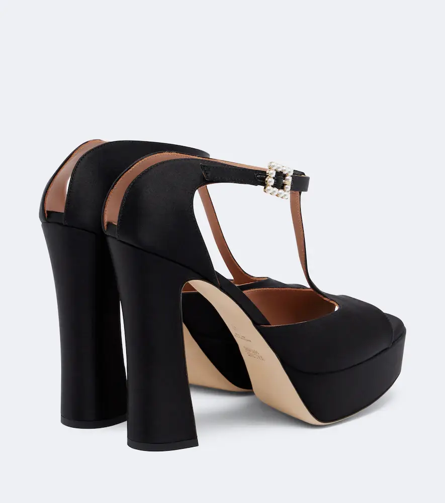 Malone Souliers Nomi embellished satin platform sandals | Thumbnail 3