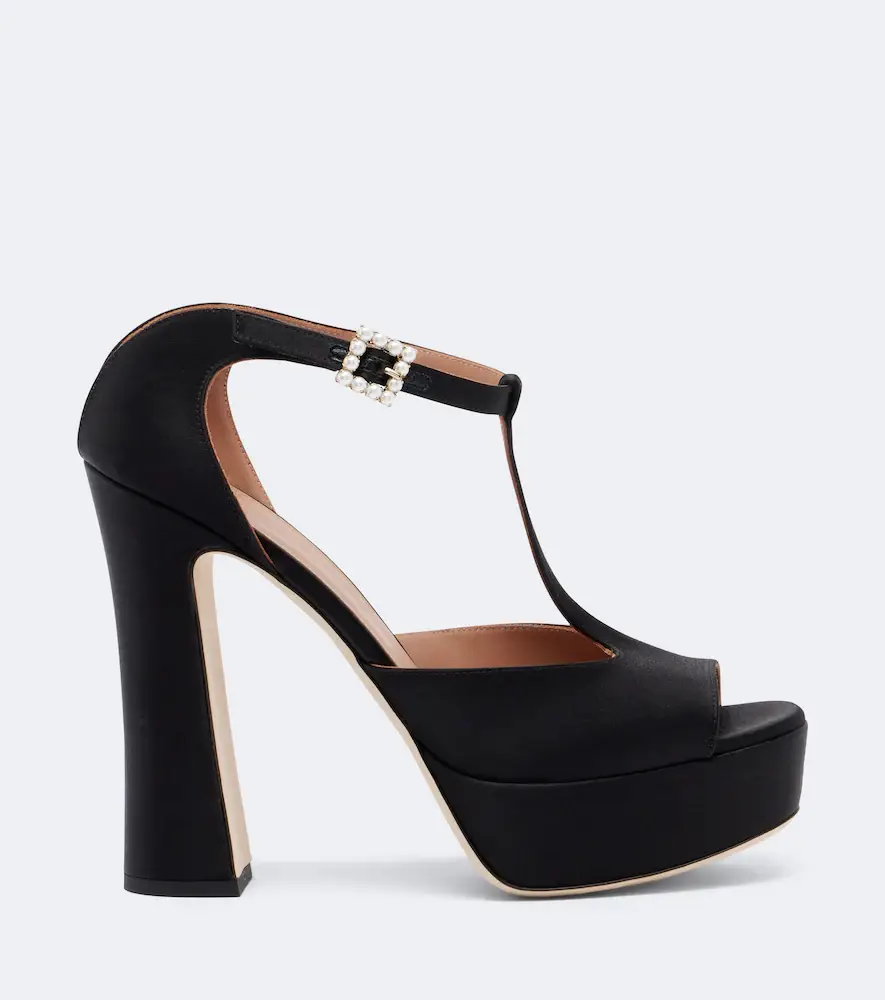 Malone Souliers Nomi embellished satin platform sandals | Thumbnail 4