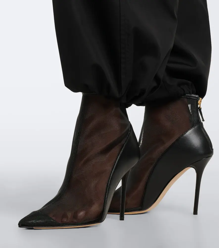 Malone Souliers Arc leather-trimmed mesh ankle boots | Thumbnail 5
