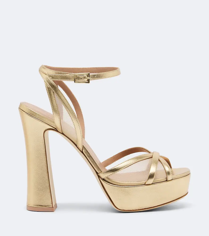 Malone Souliers Sylvie leather and mesh platform sandals | Thumbnail 3 Malone Souliers Sylvie leather and mesh platform sandals | Thumbnail 3