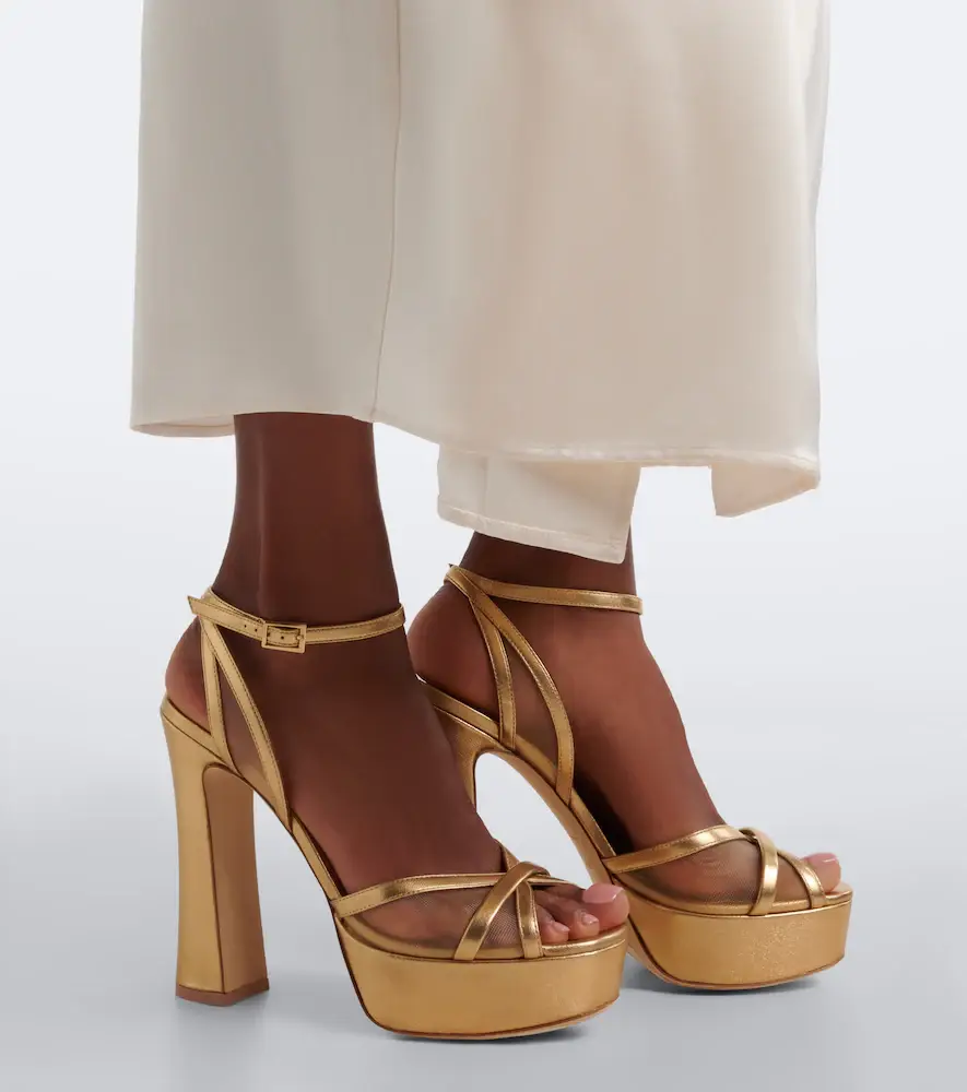 Malone Souliers Sylvie leather and mesh platform sandals | Thumbnail 6 Malone Souliers Sylvie leather and mesh platform sandals | Thumbnail 6