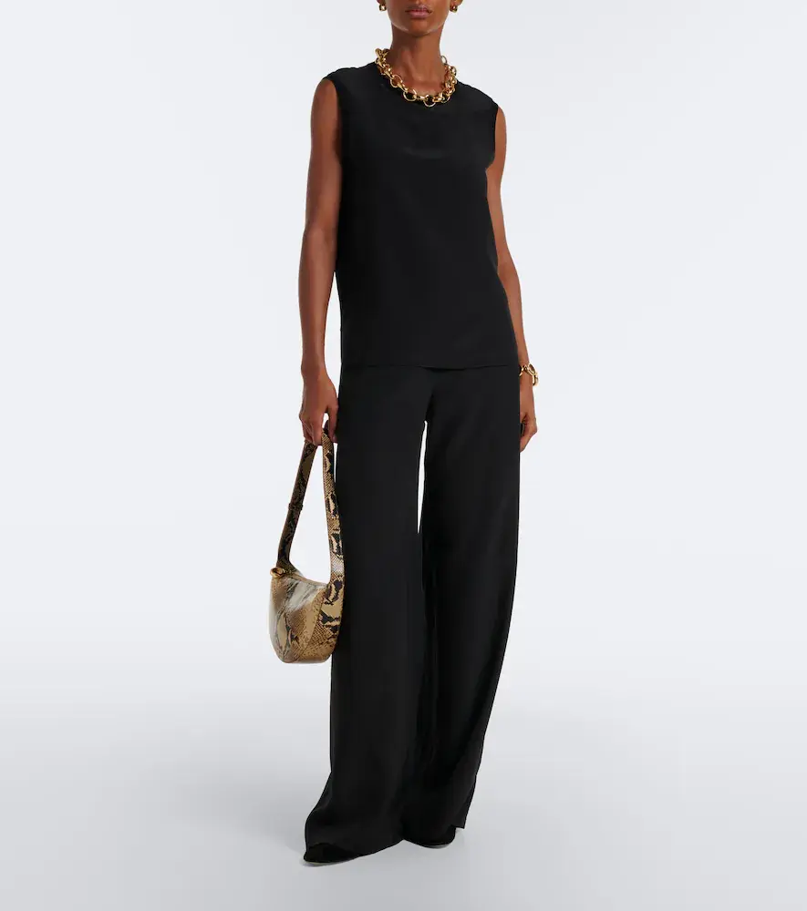 Joseph Rihani silk crêpe wide-leg pants | Thumbnail 3 Joseph Rihani silk crêpe wide-leg pants | Thumbnail 3