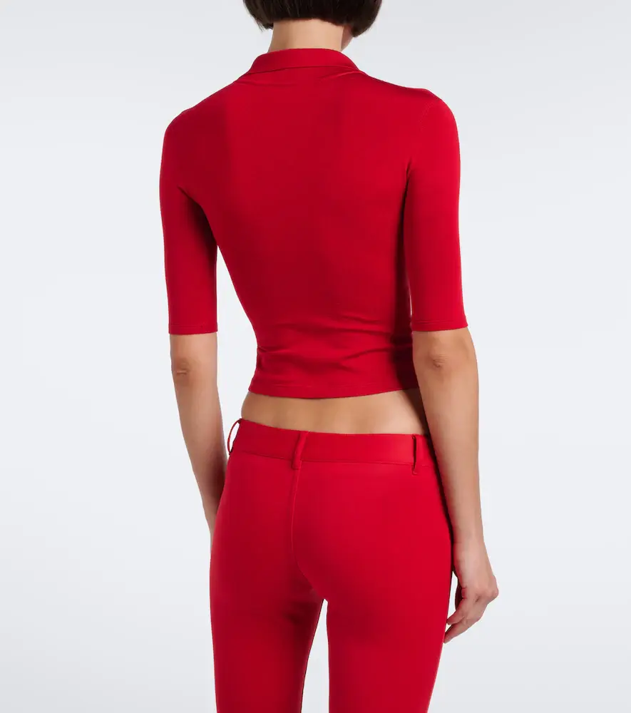 Gucci Knitted silk-blend polo sweater | Thumbnail 4