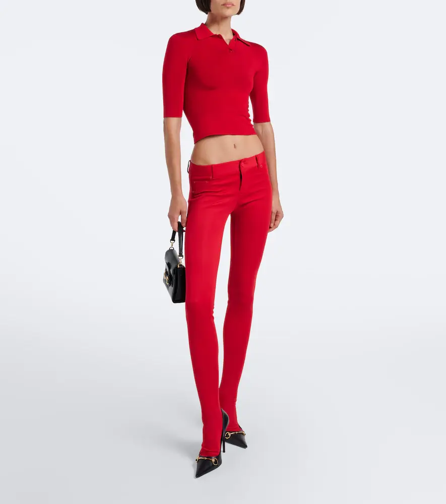 Gucci Knitted silk-blend polo sweater | Thumbnail 5