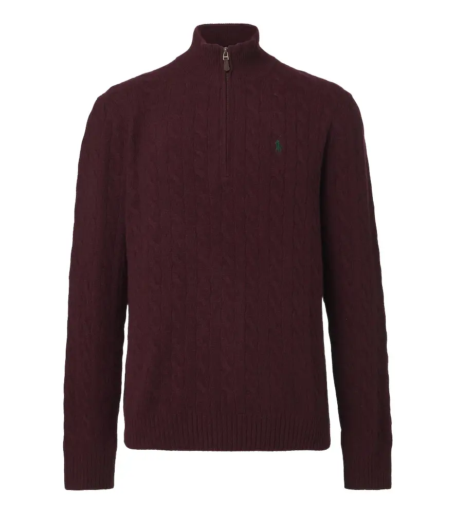 Polo Ralph Lauren Cable-knit wool and cashmere half-zip sweater | Image 1 Polo Ralph Lauren Cable-knit wool and cashmere half-zip sweater | Image 1