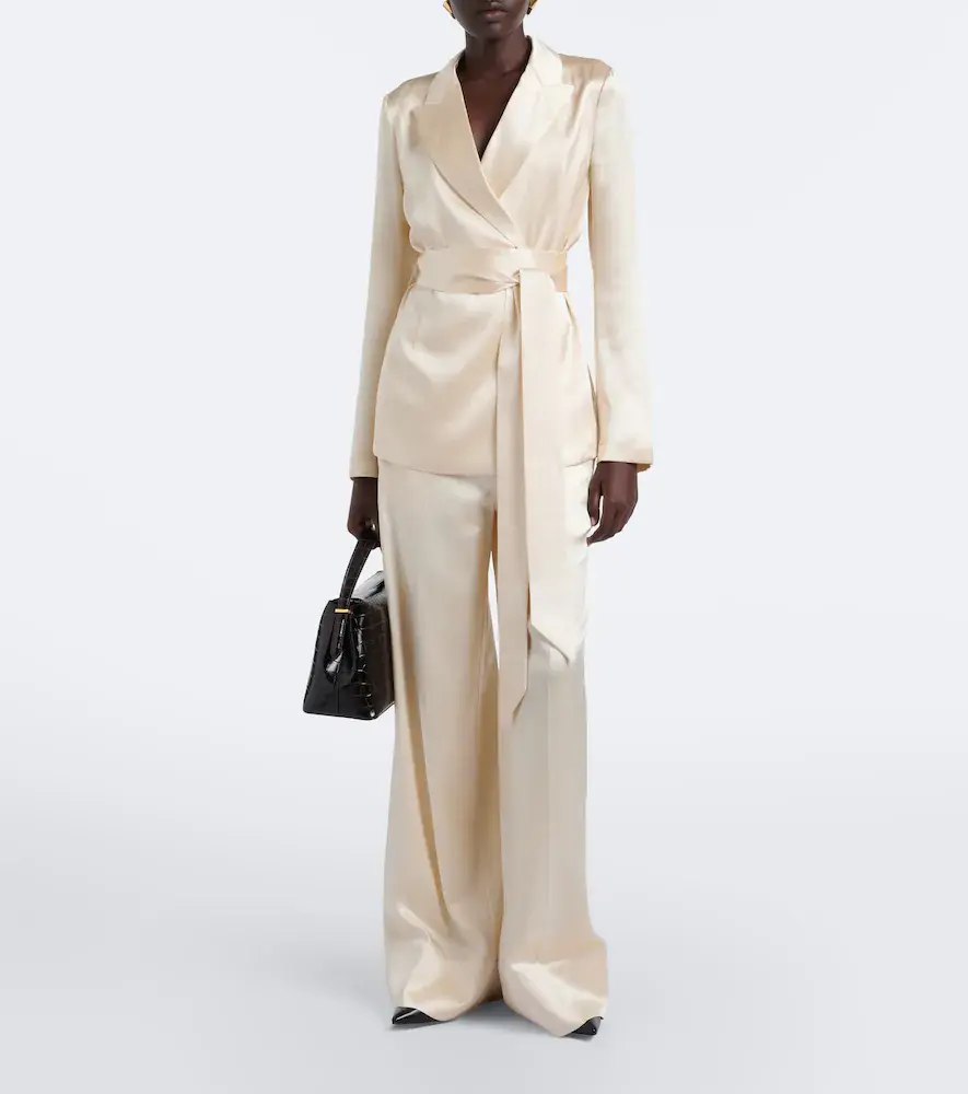 Joseph Dijon silk satin wide-leg pants | Thumbnail 2 Joseph Dijon silk satin wide-leg pants | Thumbnail 2