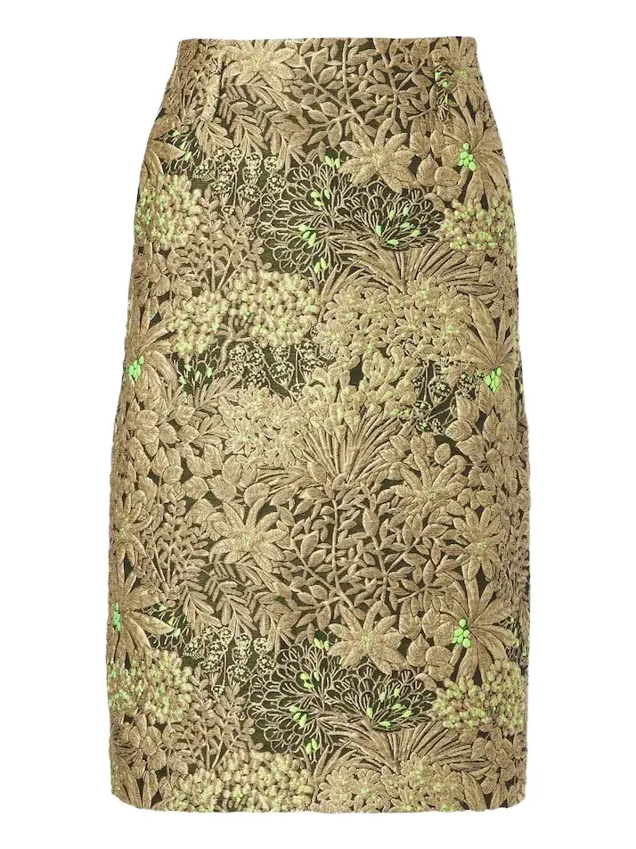 Dries Van Noten Floral jacquard midi skirt