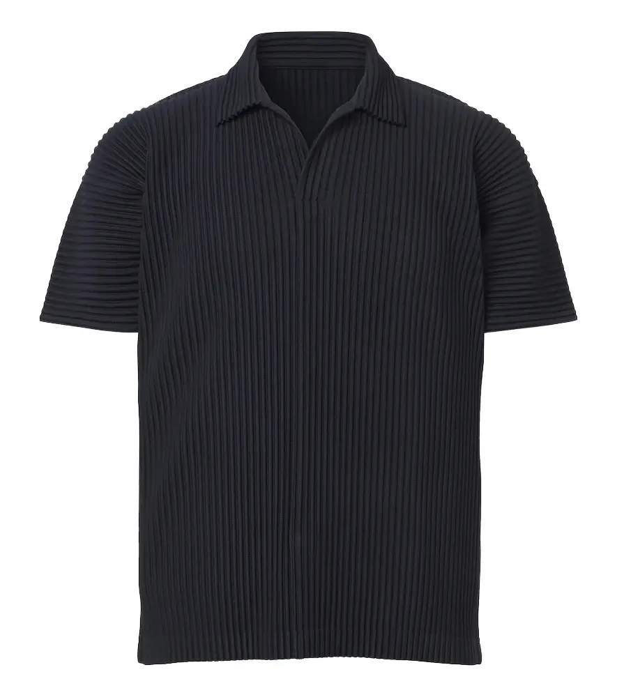 Homme Plisse Issey Miyake Homme Plissé Issey Miyake Basics pleated polo shirt | Image 1 Homme Plisse Issey Miyake Homme Plissé Issey Miyake Basics pleated polo shirt | Image 1