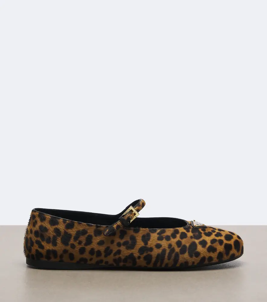 Prada Leopard-print calf hair Mary Jane flats | Thumbnail 3 Prada Leopard-print calf hair Mary Jane flats | Thumbnail 3