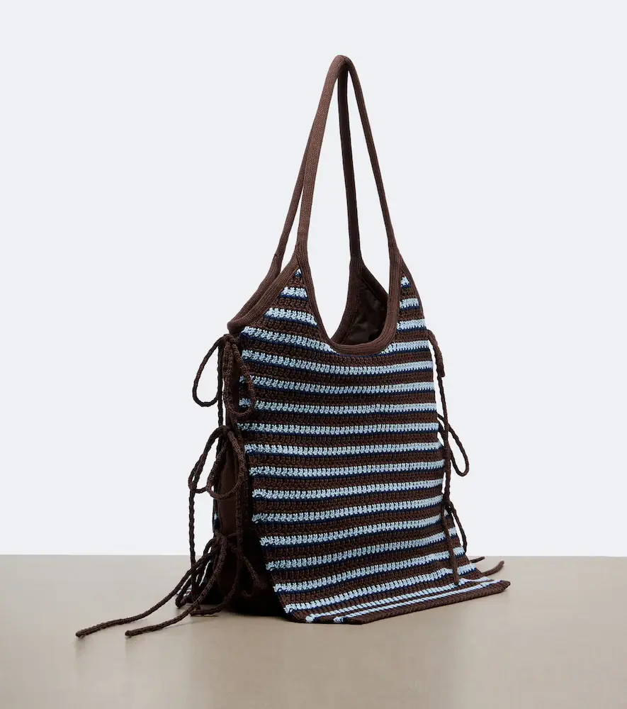 Miu Miu Ivy crochet striped shopper | Thumbnail 3 Miu Miu Ivy crochet striped shopper | Thumbnail 3