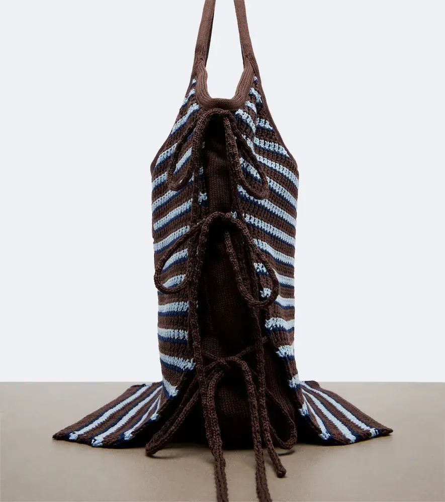 Miu Miu Ivy crochet striped shopper | Thumbnail 4 Miu Miu Ivy crochet striped shopper | Thumbnail 4