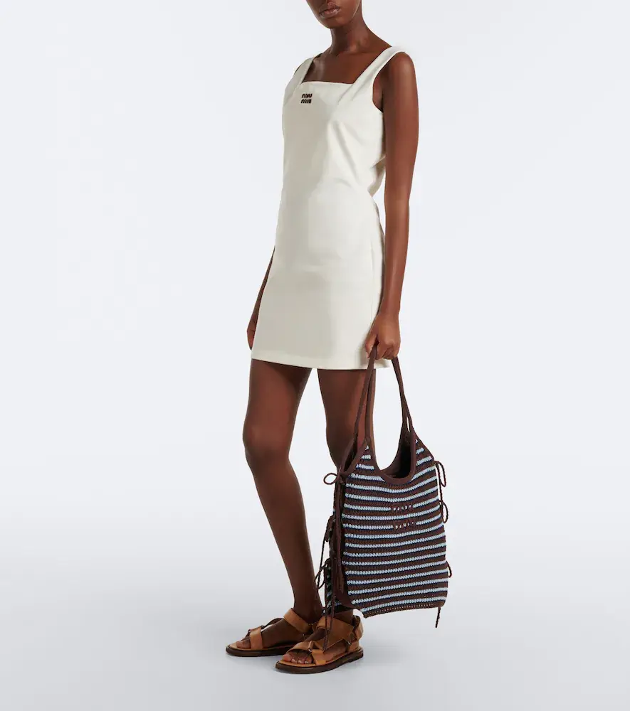 Miu Miu Ivy crochet striped shopper | Thumbnail 5 Miu Miu Ivy crochet striped shopper | Thumbnail 5