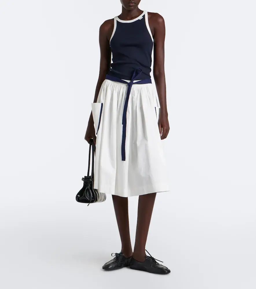 Prada Ribbed-knit cotton tank top | Thumbnail 4 Prada Ribbed-knit cotton tank top | Thumbnail 4