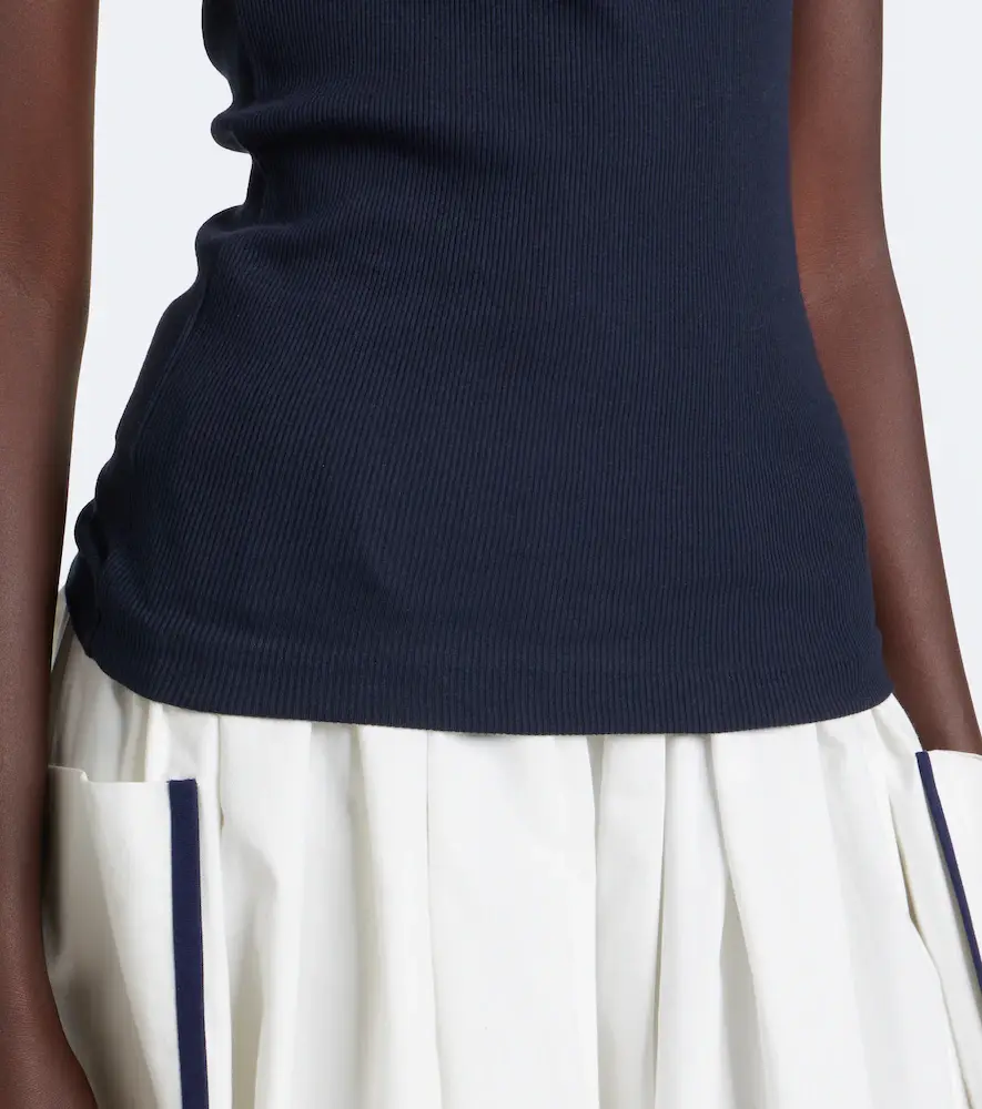 Prada Ribbed-knit cotton tank top | Thumbnail 7 Prada Ribbed-knit cotton tank top | Thumbnail 7