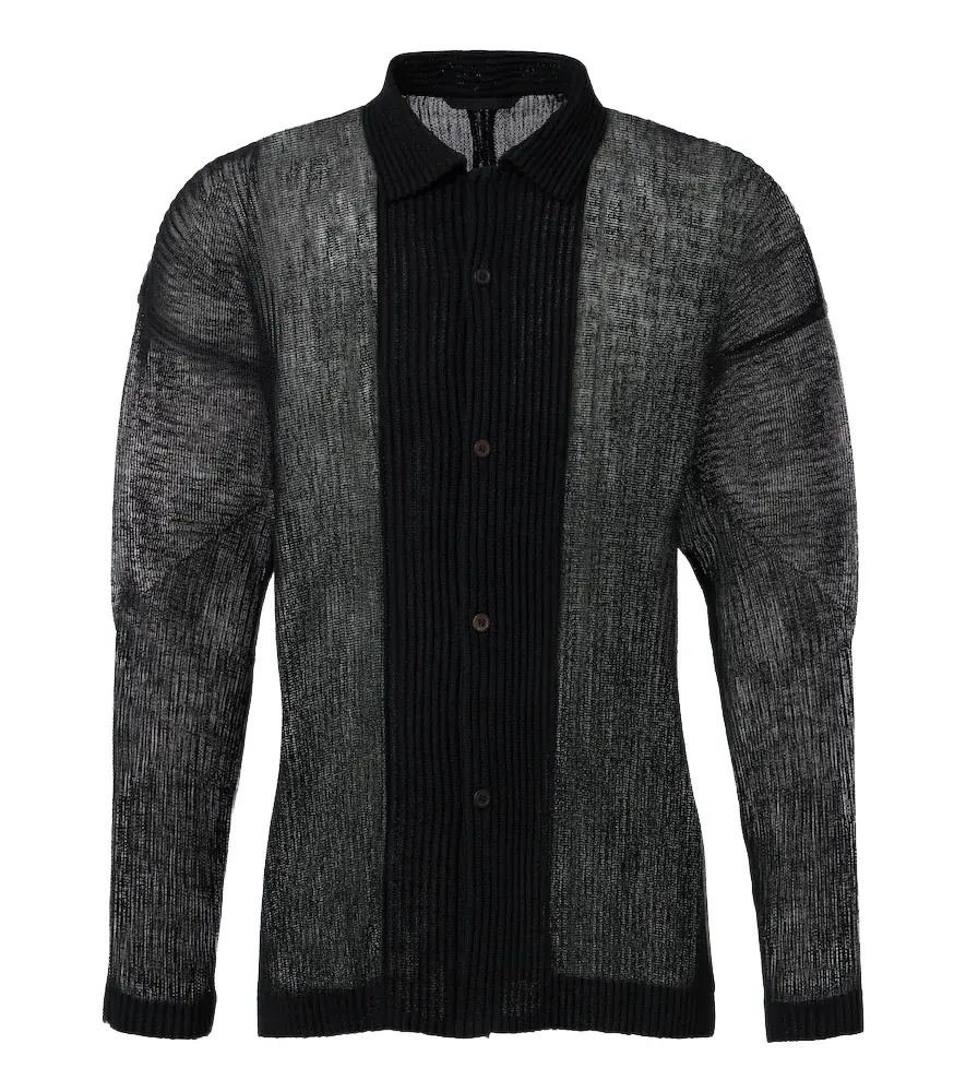 Homme Plissé Issey Miyake Rustic Mesh pleated shirt