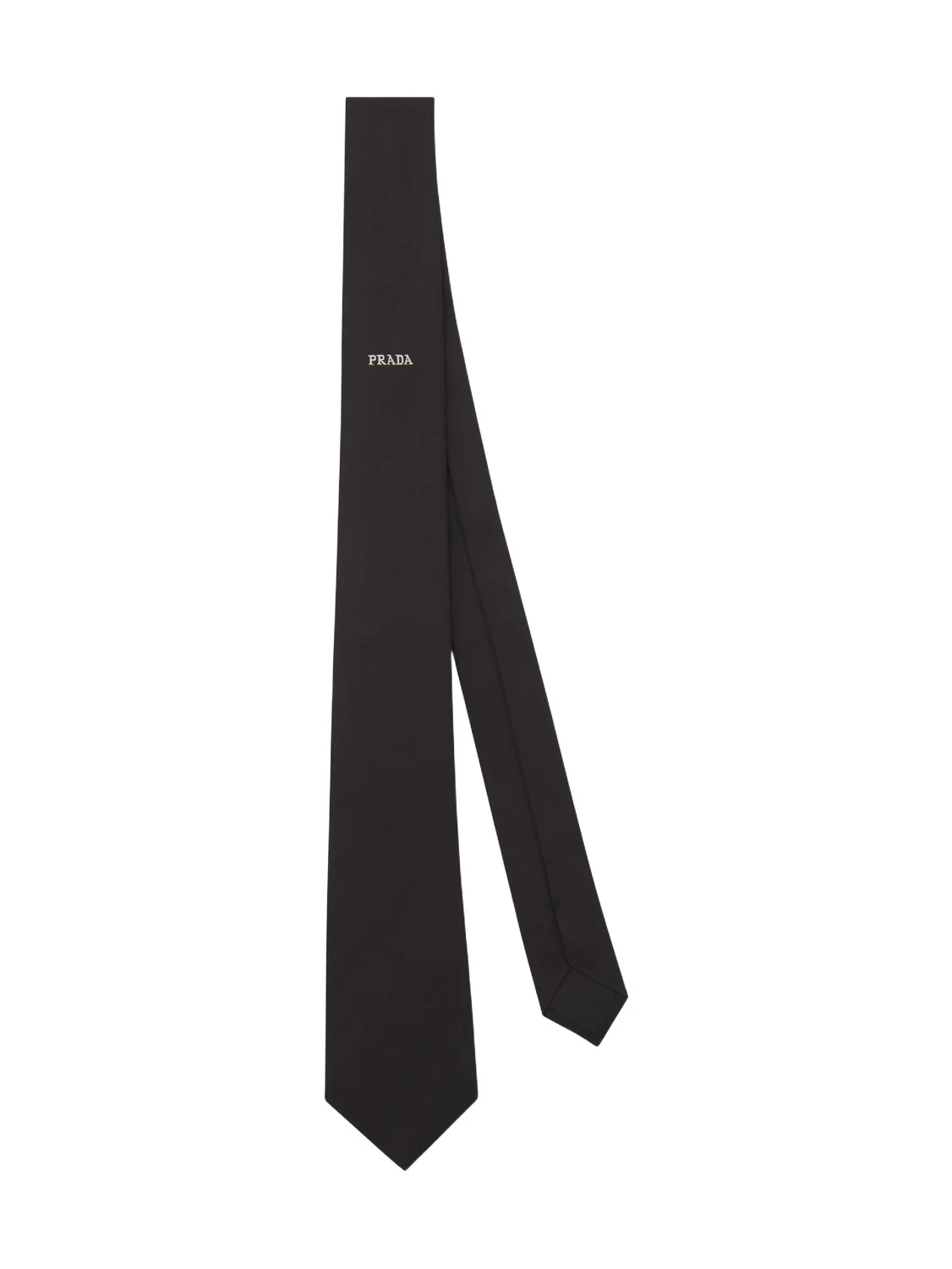 Prada Logo silk tie