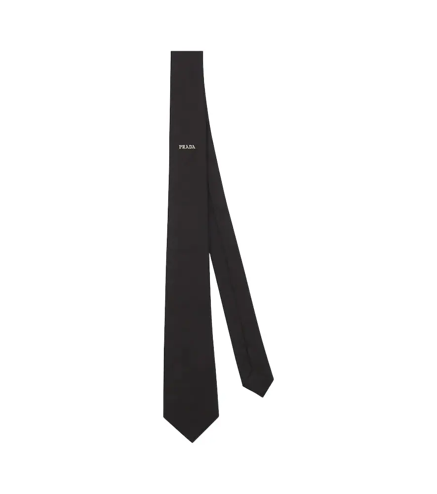 Prada Logo silk tie | Image 1 Prada Logo silk tie | Image 1