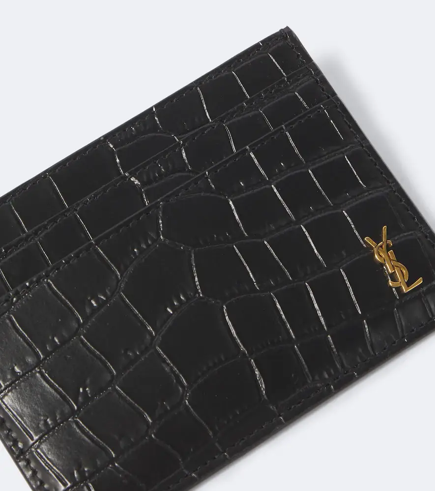 Saint Laurent Cassandre croc-effect leather card holder | Thumbnail 2 Saint Laurent Cassandre croc-effect leather card holder | Thumbnail 2