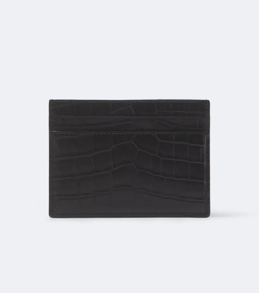 Saint Laurent Cassandre croc-effect leather card holder | Thumbnail 3 Saint Laurent Cassandre croc-effect leather card holder | Thumbnail 3